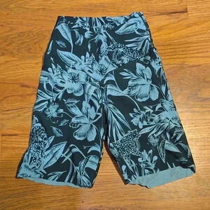 Aerie Blue Floral Biker Shorts